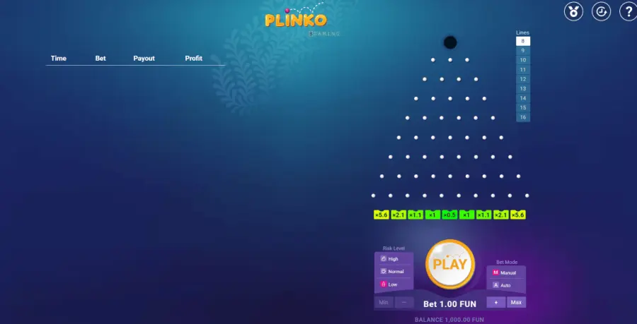 Plinko game
